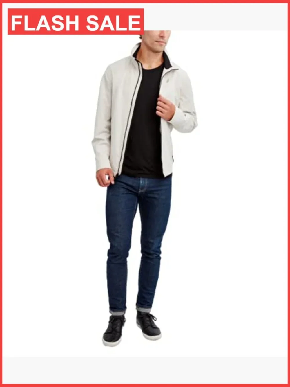 Men's Lightweight Windbreaker Golf Jacket Water Resistant Zip Up Athletic_4